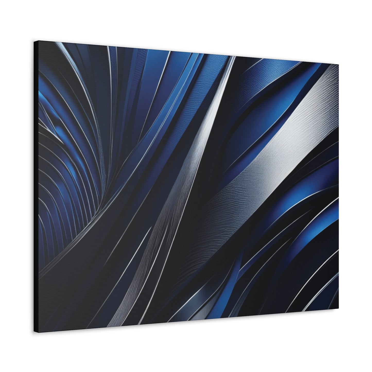 Abstract Blue & Silver - Canvas Gallery Wraps