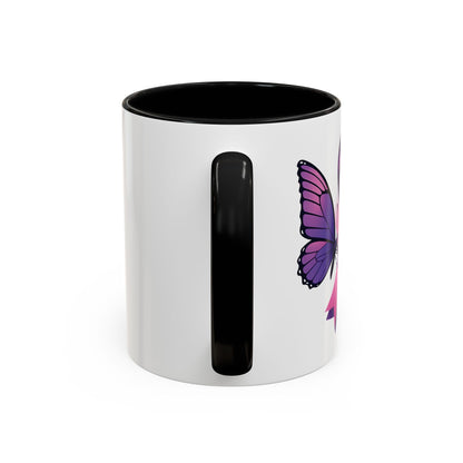 Courage Flies on Butterfly Wings - Accent Coffee Mug