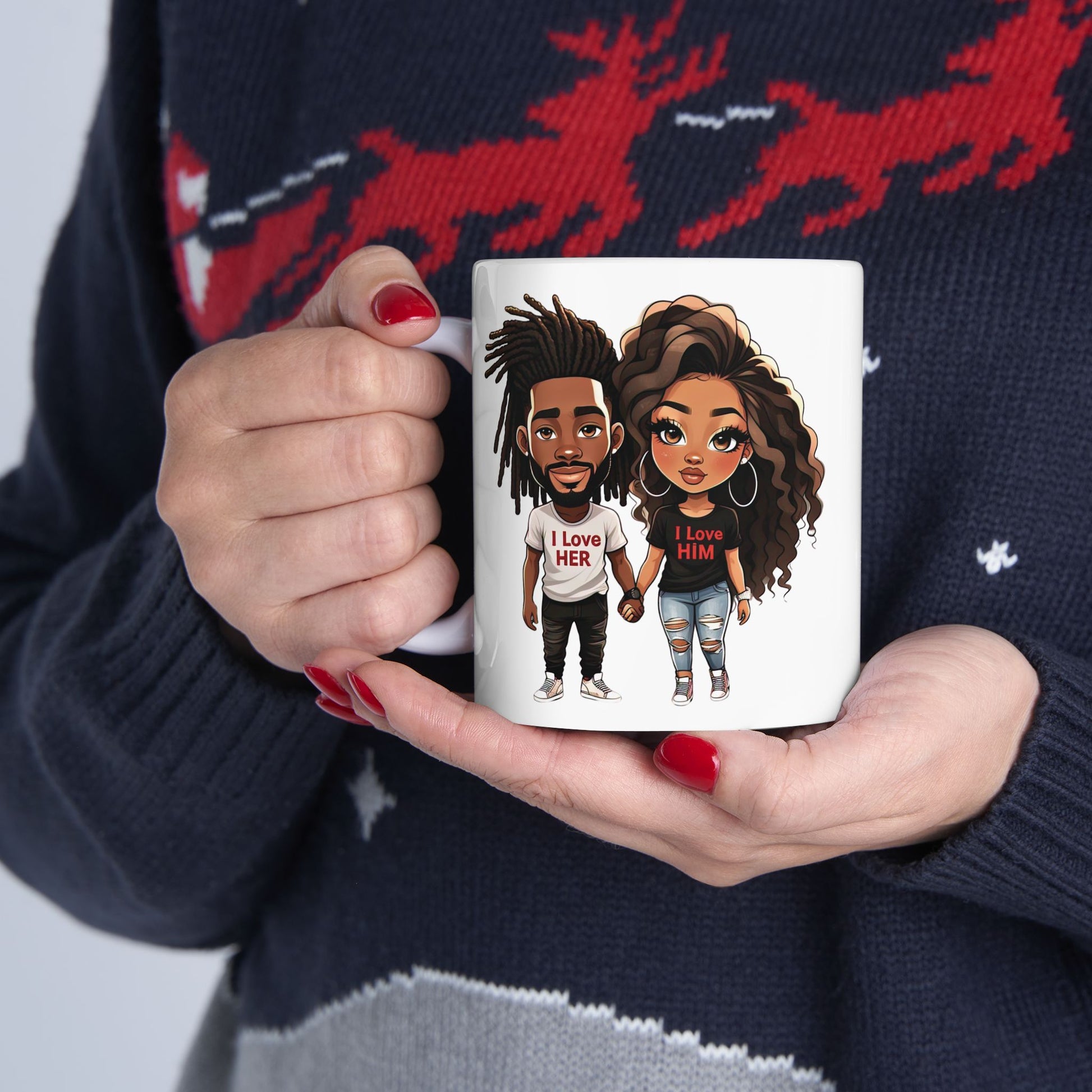 I Love Her, I Love Him - Ceramic Mug (11oz & 15oz) - Creatively Designed Shop