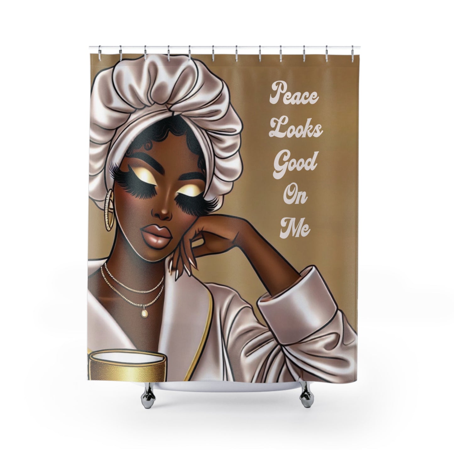 Peace Looks Good On Me - Shower Curtain