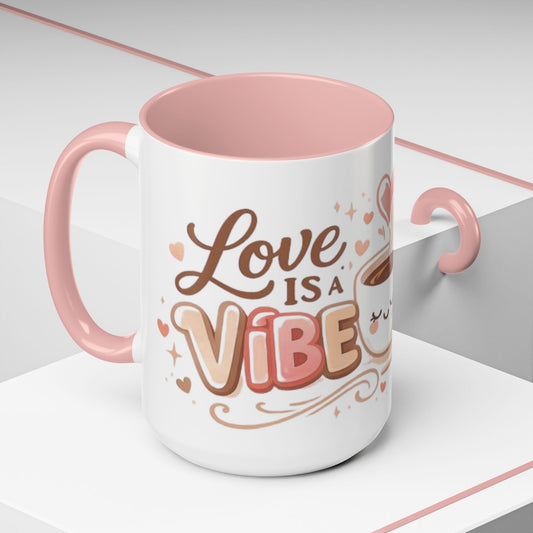 Love Is a Vibe – Accent Coffee Mug