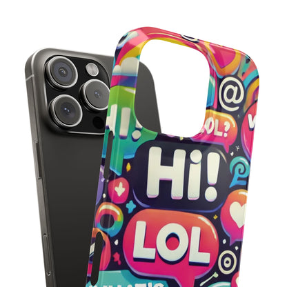 "Text Bubbles" - Slim Phone Cases