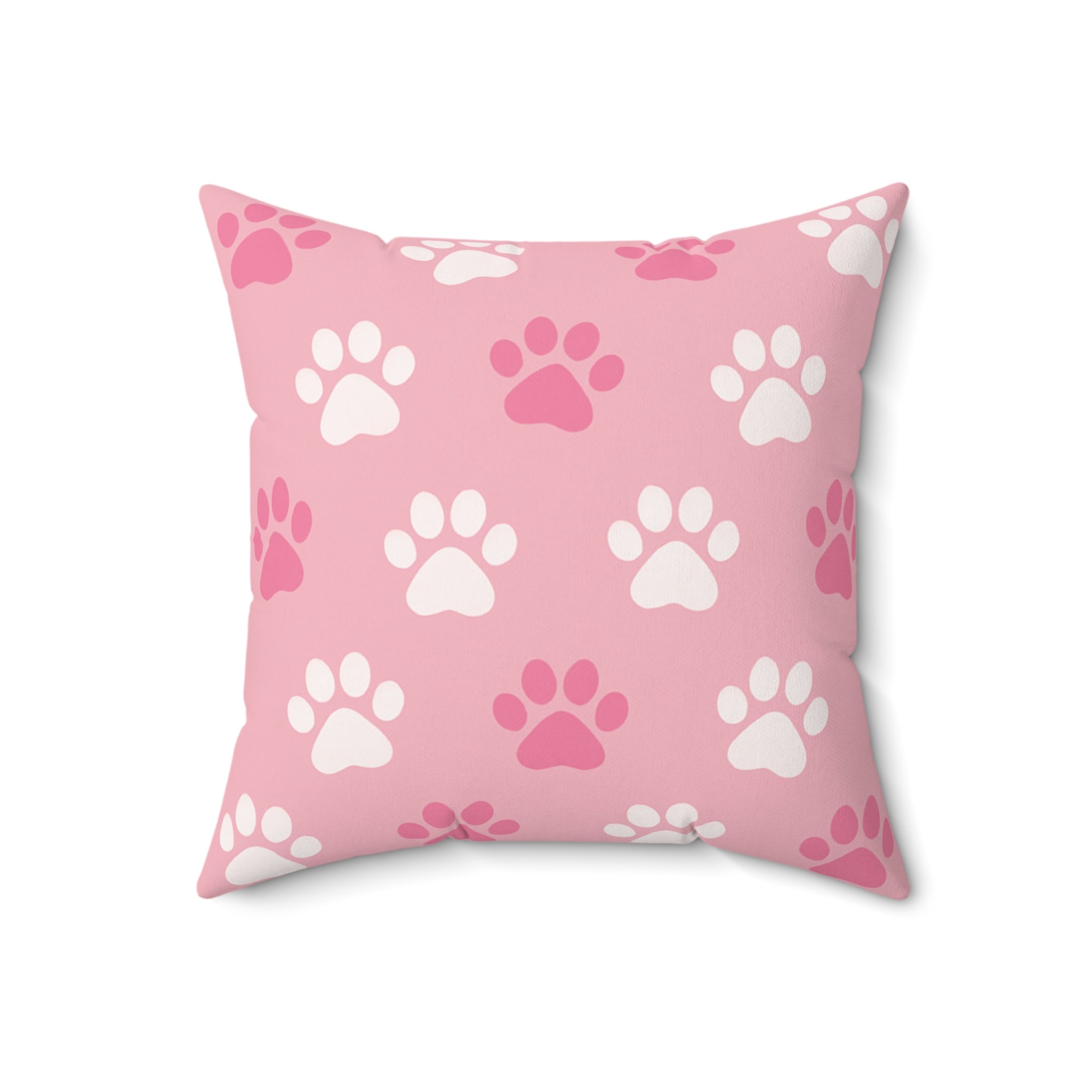Bow Wow in Pink - Spun Polyester Square Pillow