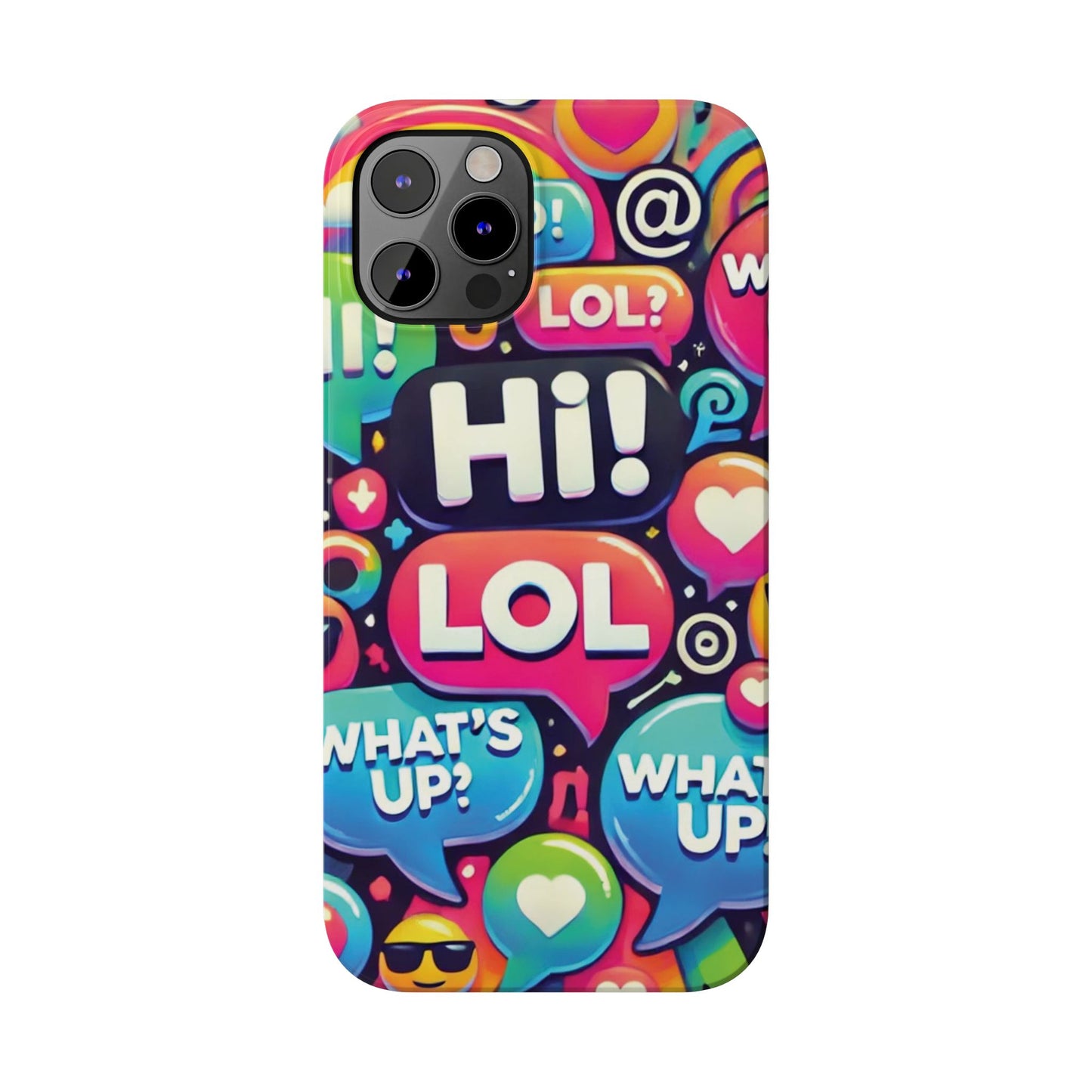 "Text Bubbles" - Slim Phone Cases