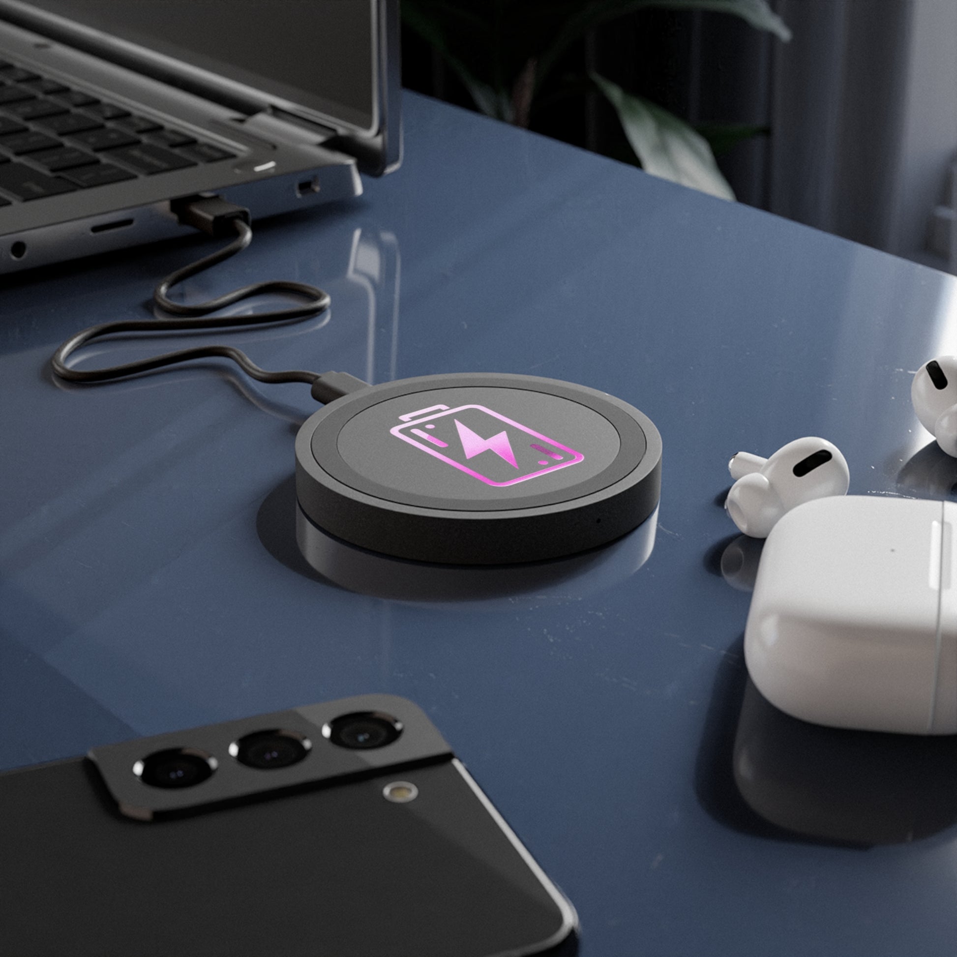 Charging Icon (Pink) - Quake Wireless Charging Pad - Creatively Designed Shop