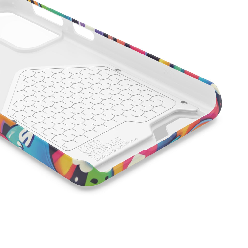 "Text Bubbles" - Phone Case With Card Holder