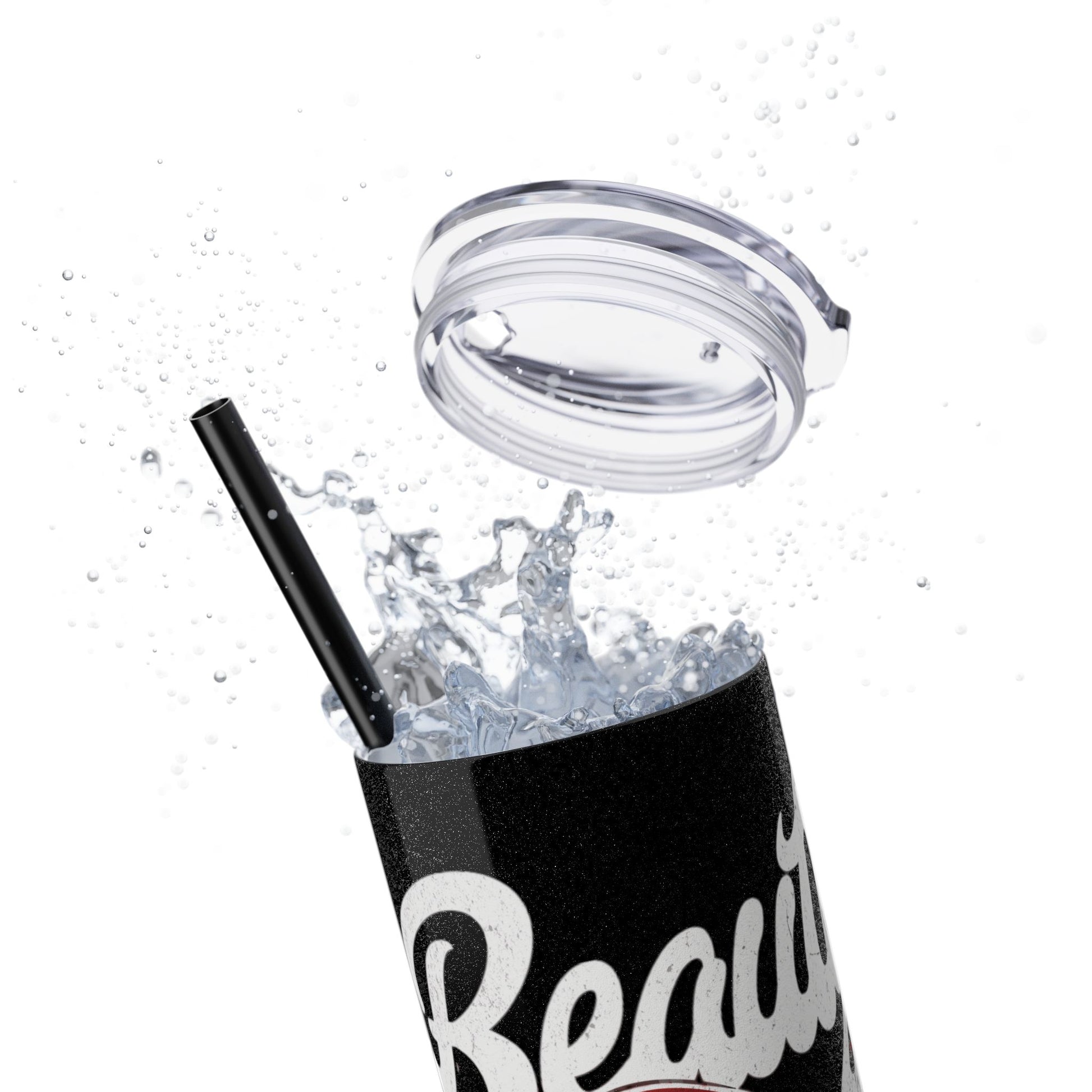 Beauty Speaks - Skinny Tumbler with Straw, 20oz - Creatively Designed Shop