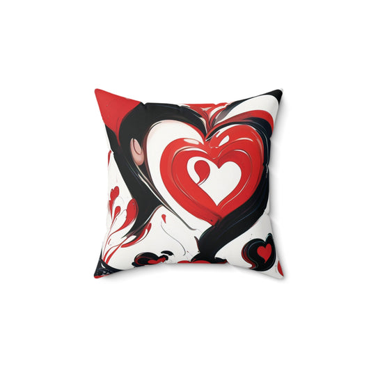 Hearts & Love - Spun Polyester Square Pillow