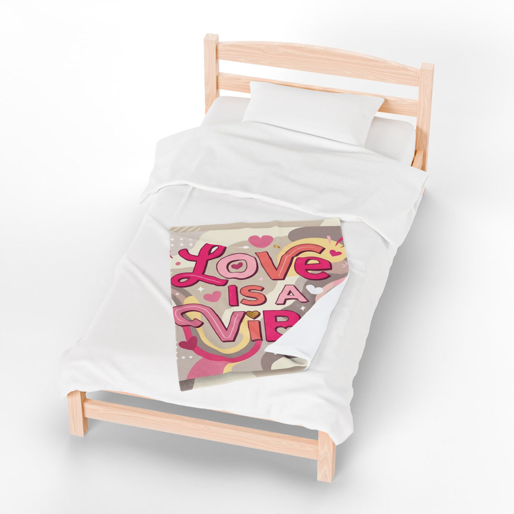 Love Is A Vibe – Plush Velveteen Blanket