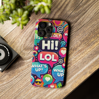 "Text Bubbles" - Slim Phone Cases