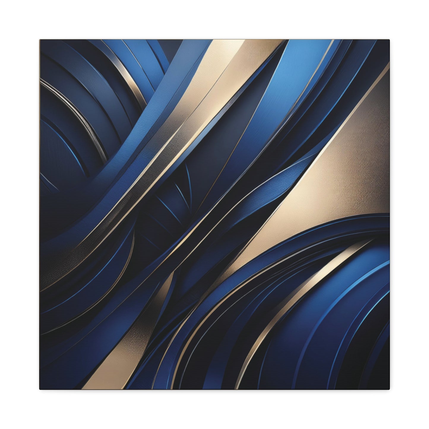 Abstract Blue & Gold - Canvas Gallery Wraps