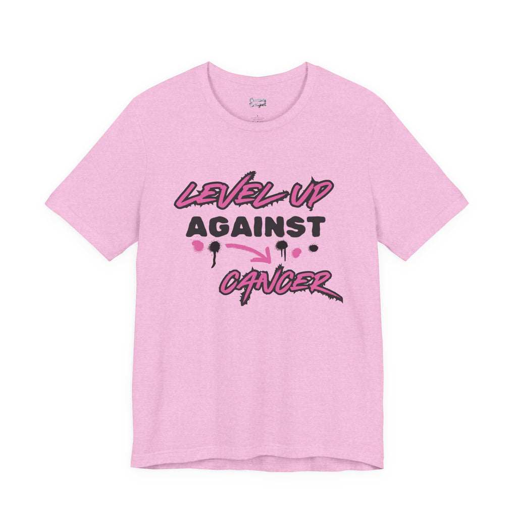 Level Up Against Cancer - Unisex Jersey Short Sleeve Tee