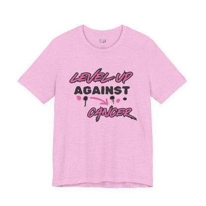 Level Up Against Cancer - Unisex Jersey Short Sleeve Tee
