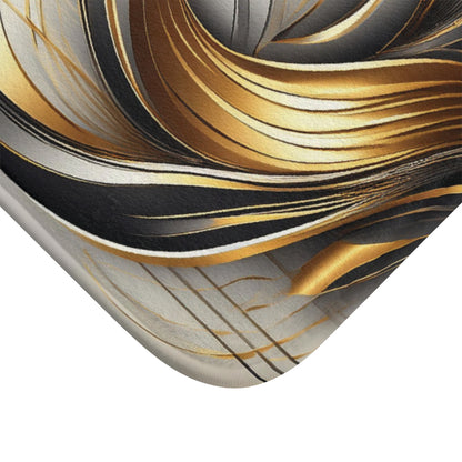 Gold Art Swirl - Bath Mat