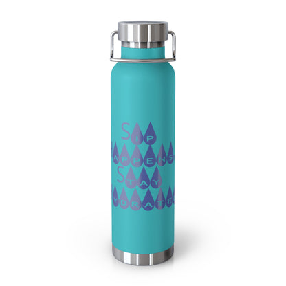 "Sip Happens, Stay Hydrated! - Copper Vacuum Insulated Bottle, 22oz - Creatively Designed Shop