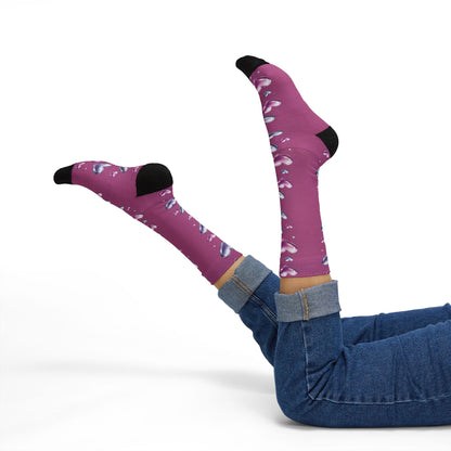 Purple & Pink Hearts Socks