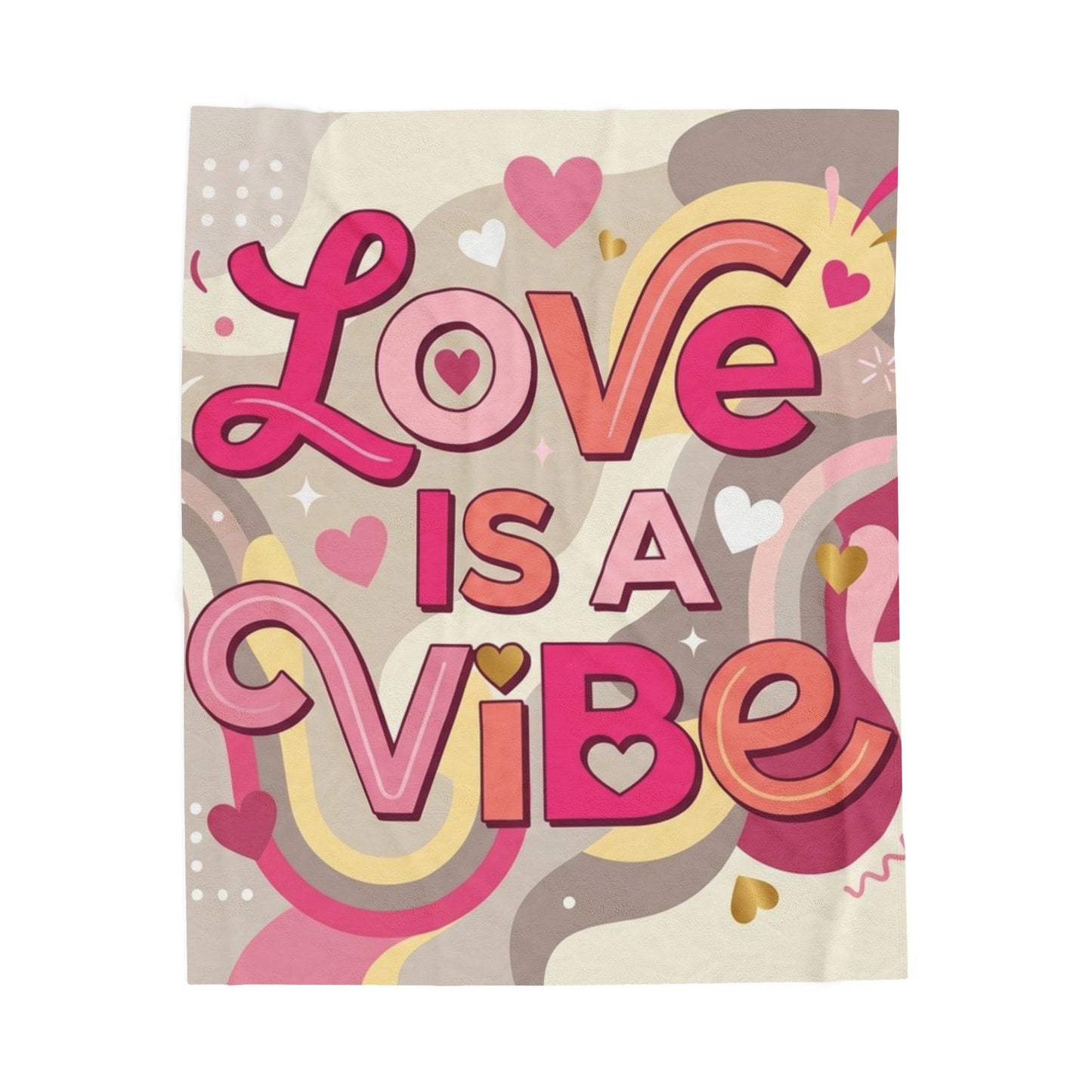 Love Is A Vibe – Plush Velveteen Blanket