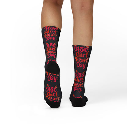 Hot Girl Heart Day Socks
