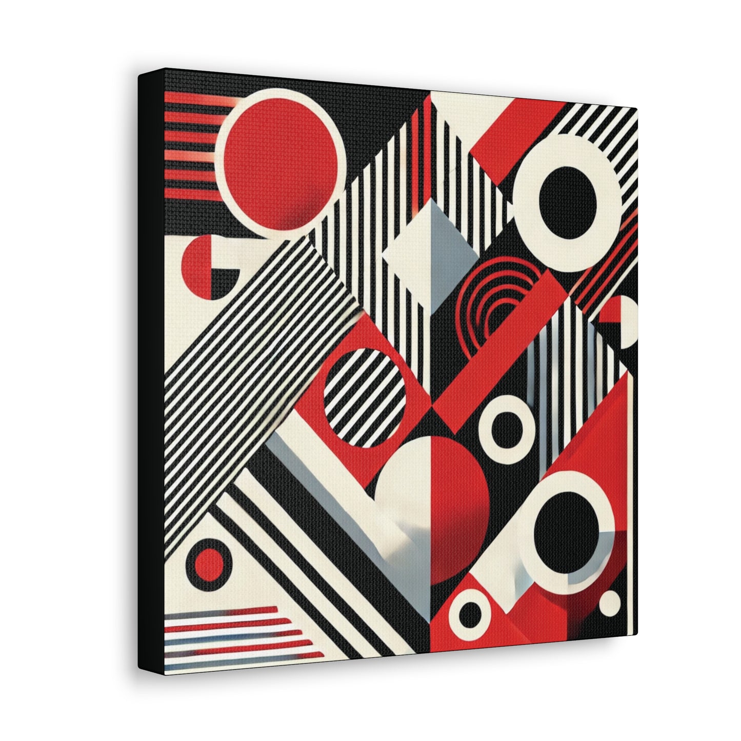 Red, Black & White Abstract - Canvas Gallery Wraps