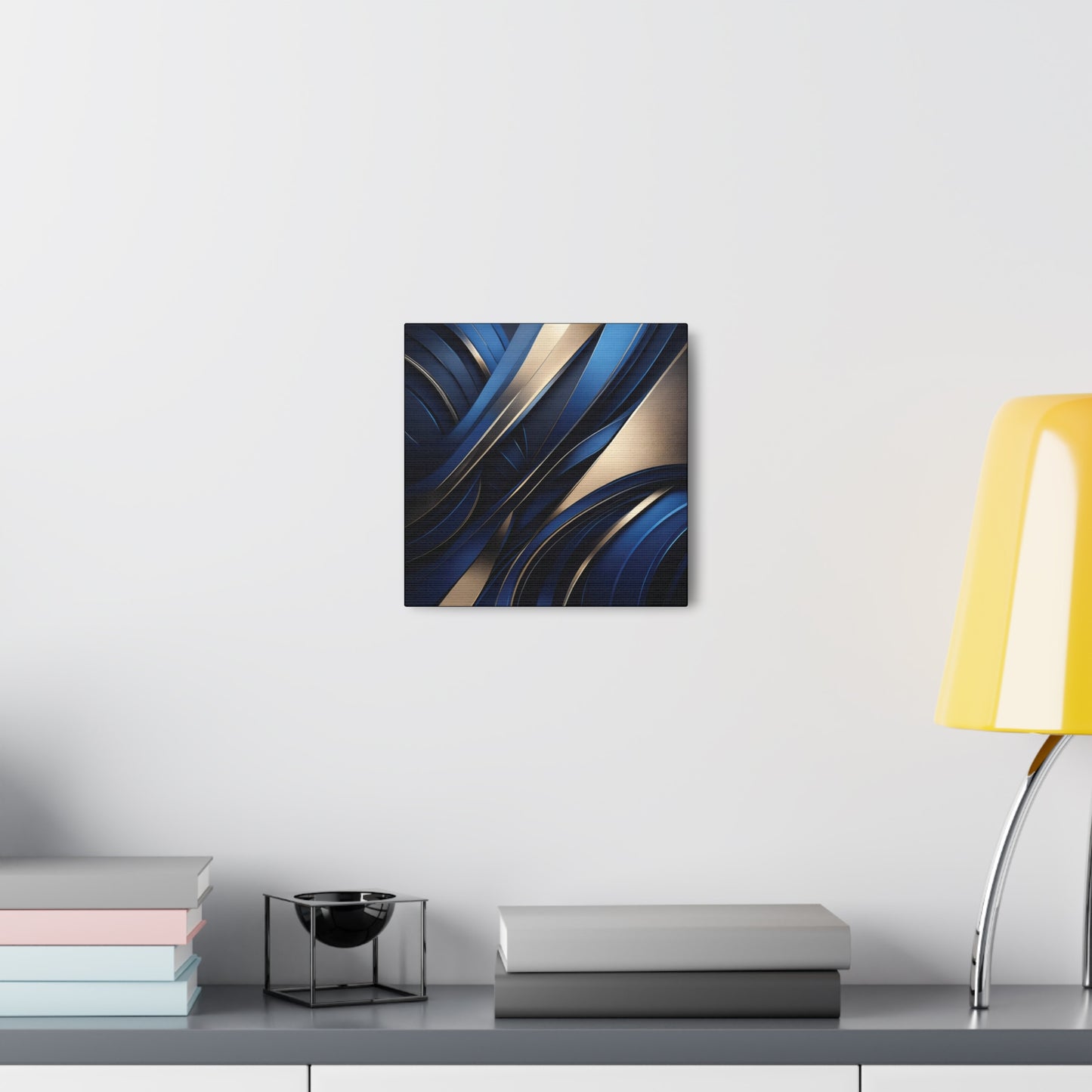 Abstract Blue & Gold - Canvas Gallery Wraps