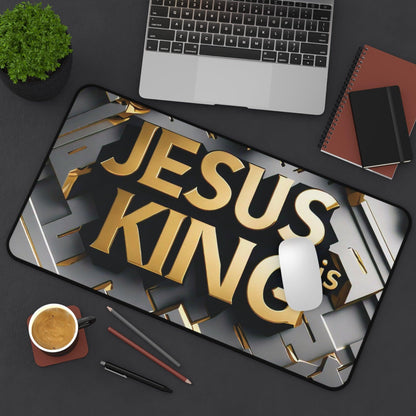 "Jesus Is King" - Desk Mat - Creatively Designed Shop