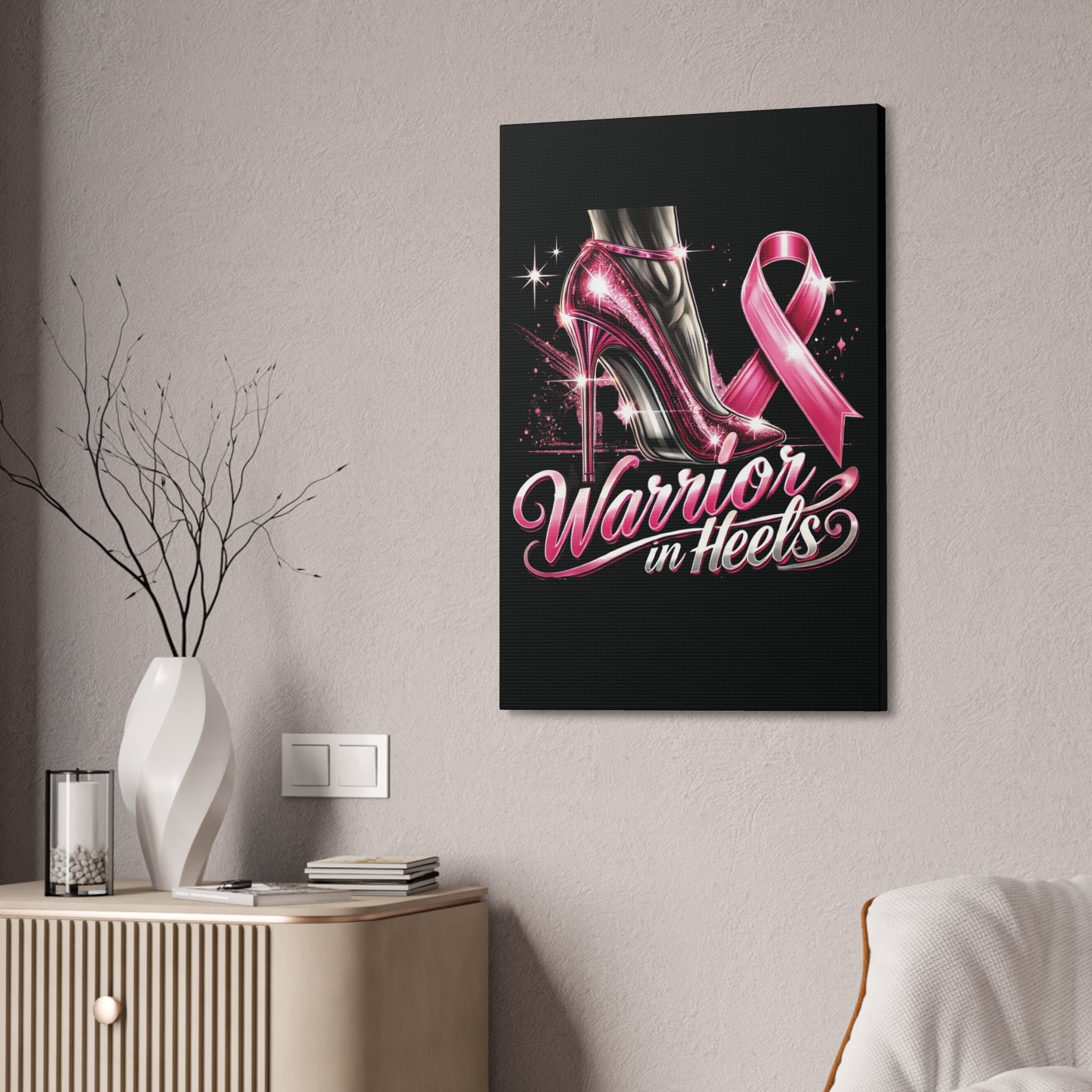 Pink Warrior Heels - Canvas Art