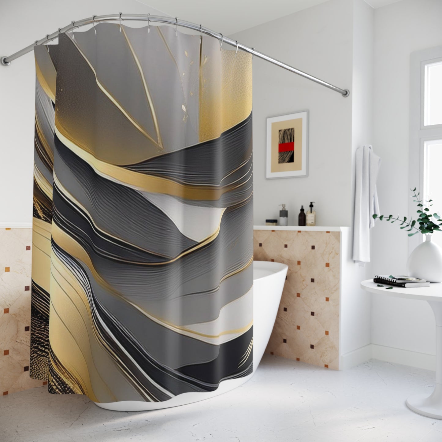 Abstract Swirl - Shower Curtain