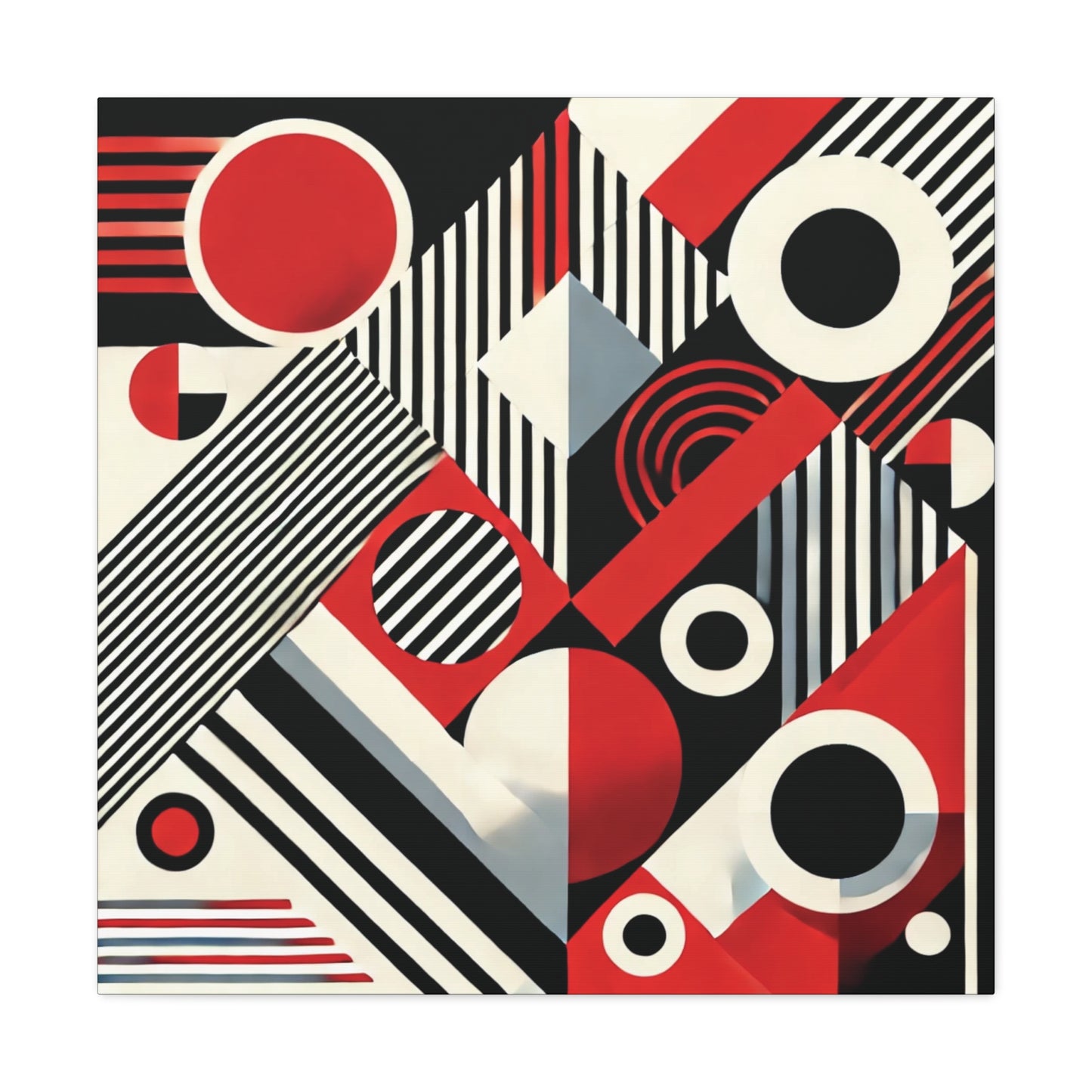 Red, Black & White Abstract - Canvas Gallery Wraps