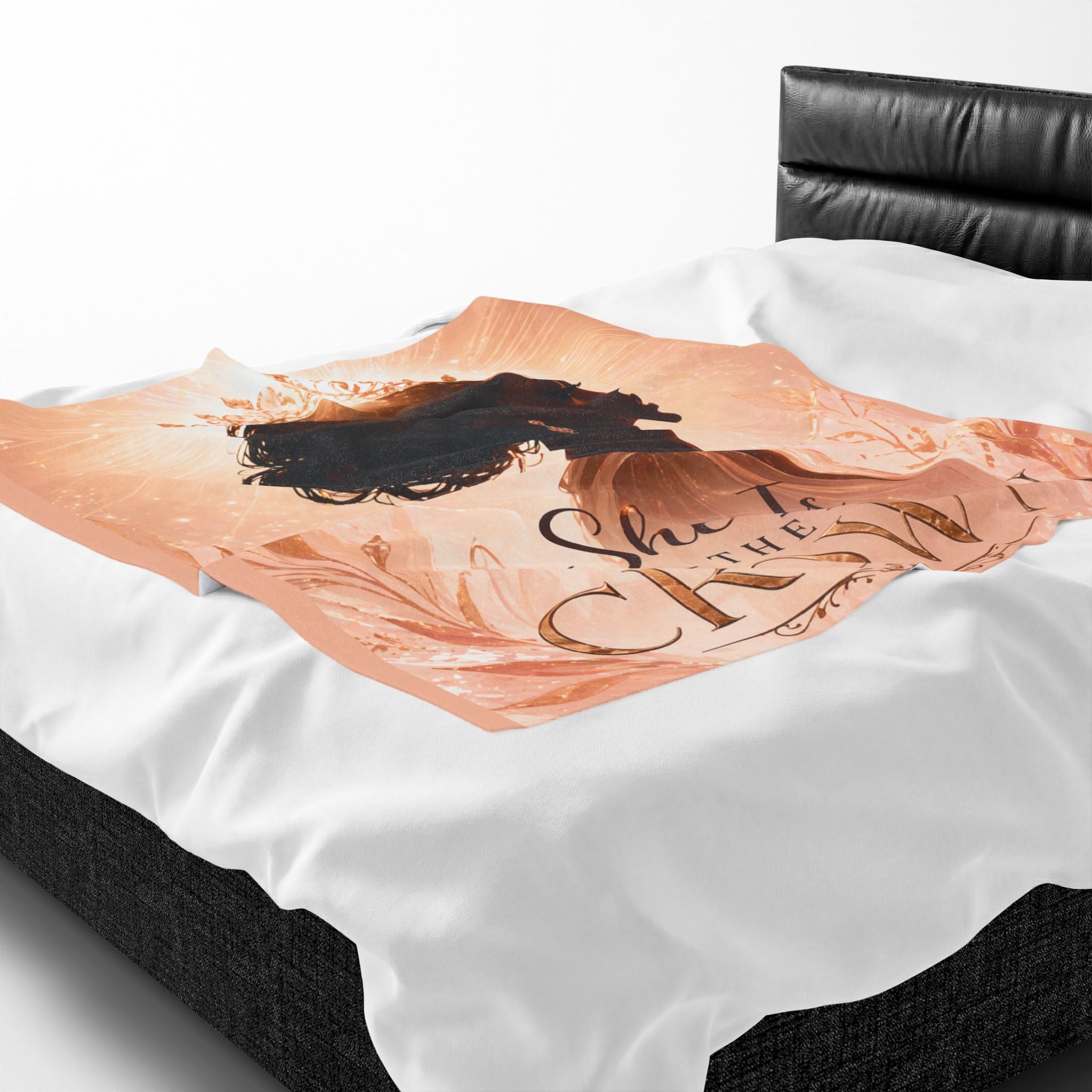 She Is the Crown - Velveteen Plush Blanket