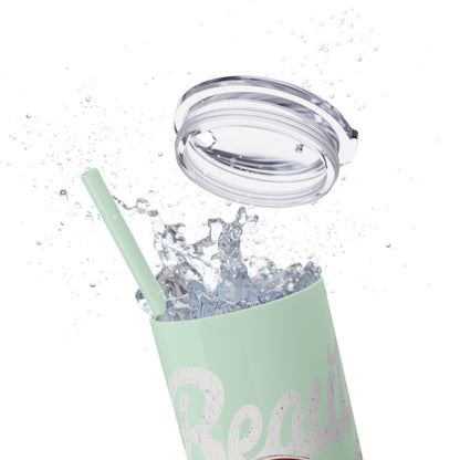 Beauty Speaks - Skinny Tumbler with Straw, 20oz - Creatively Designed Shop
