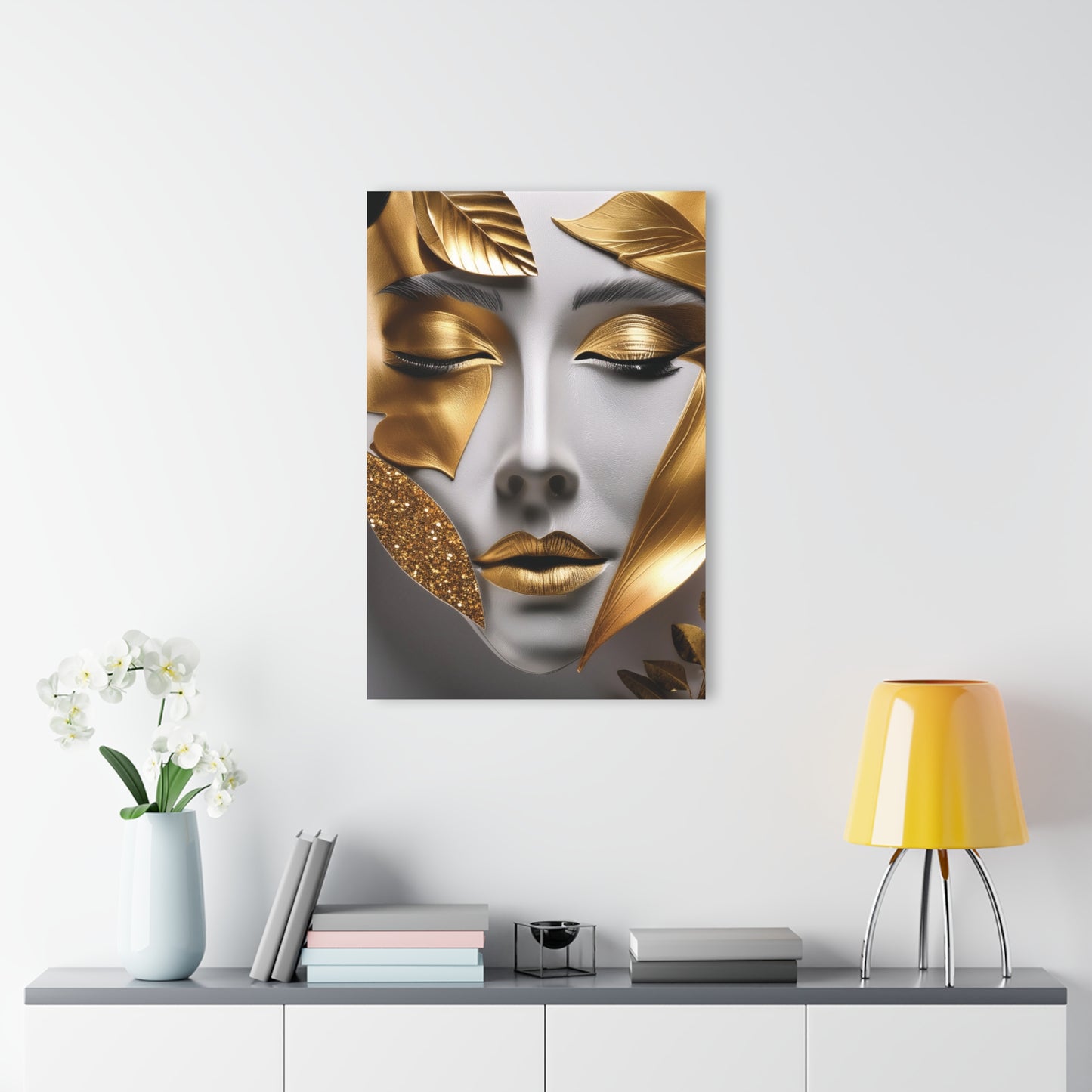 Gold Abstract - Acrylic Prints (French Cleat Hanging)