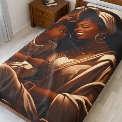 A Mother's Love - Velveteen Plush Blanket