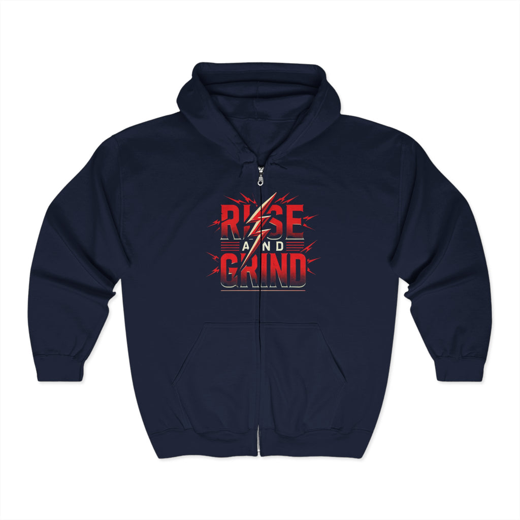 Rise and Grind - Unisex Heavy Blend™ Full Zip Hooded Sweatshirt