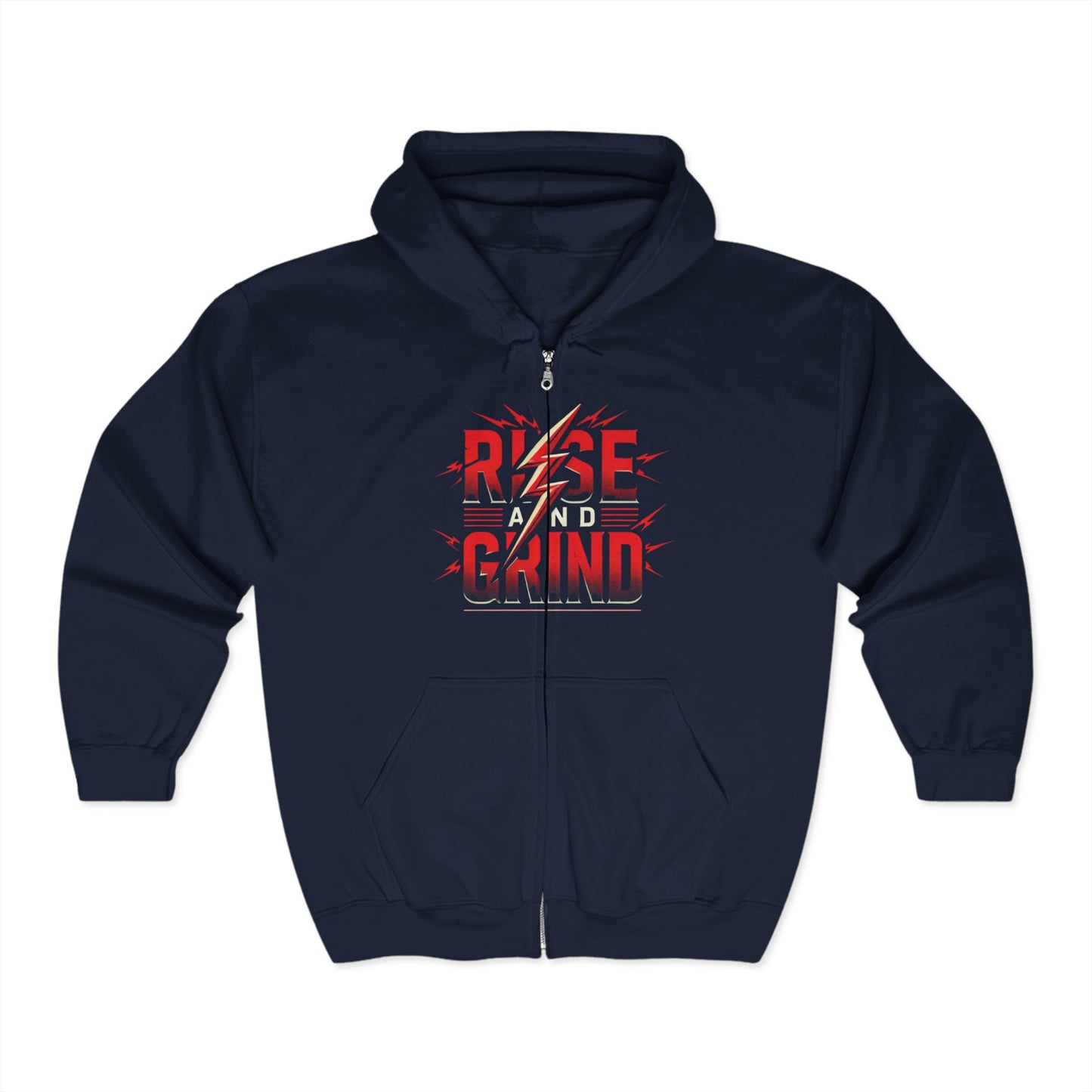 Rise and Grind - Unisex Heavy Blend™ Full Zip Hooded Sweatshirt