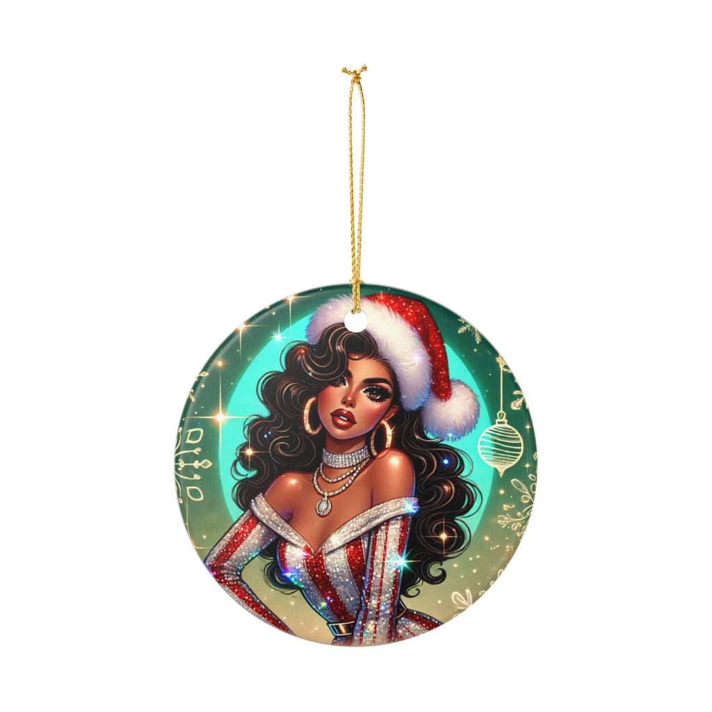 Christmas Beauty (Cultural) - Ceramic Decoration Ornament, (1pc)