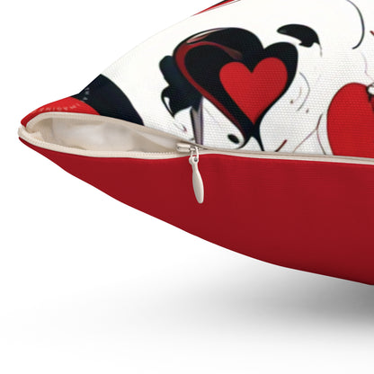 Hearts & Love - Spun Polyester Square Pillow