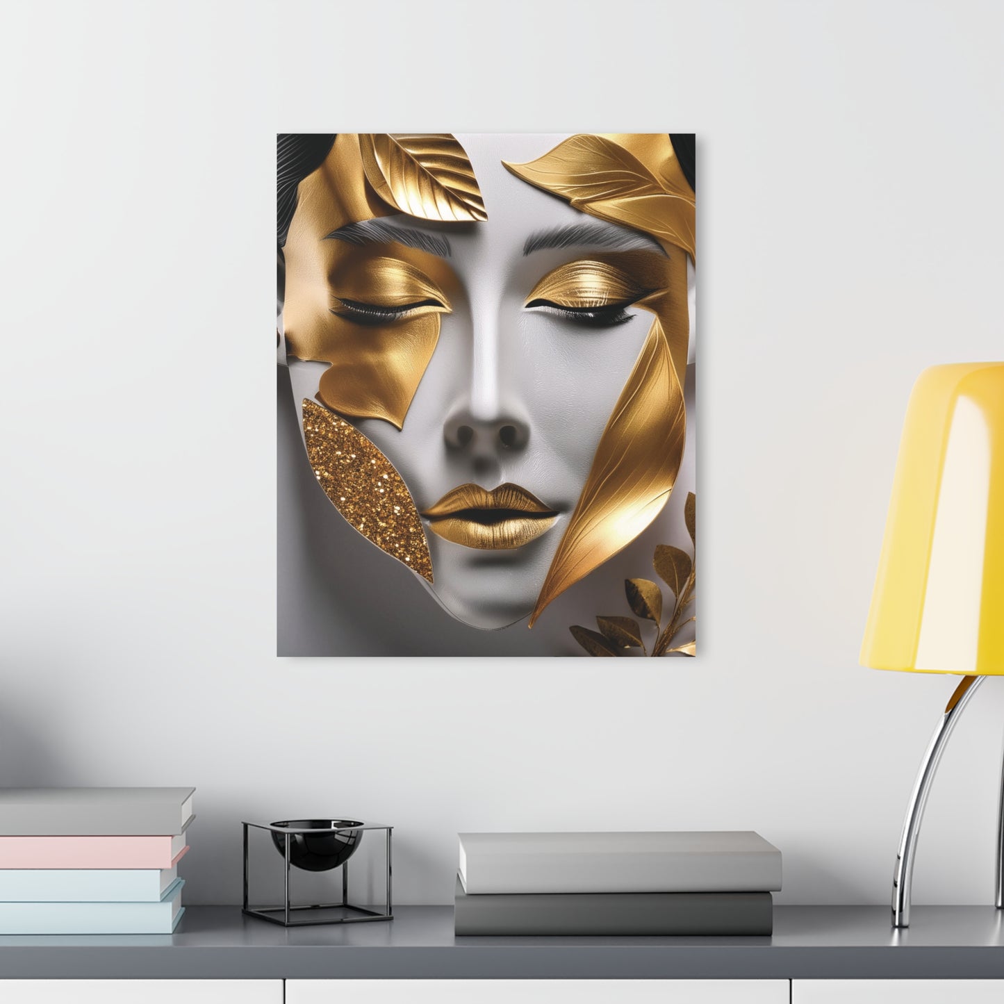 Gold Abstract - Acrylic Prints (French Cleat Hanging)