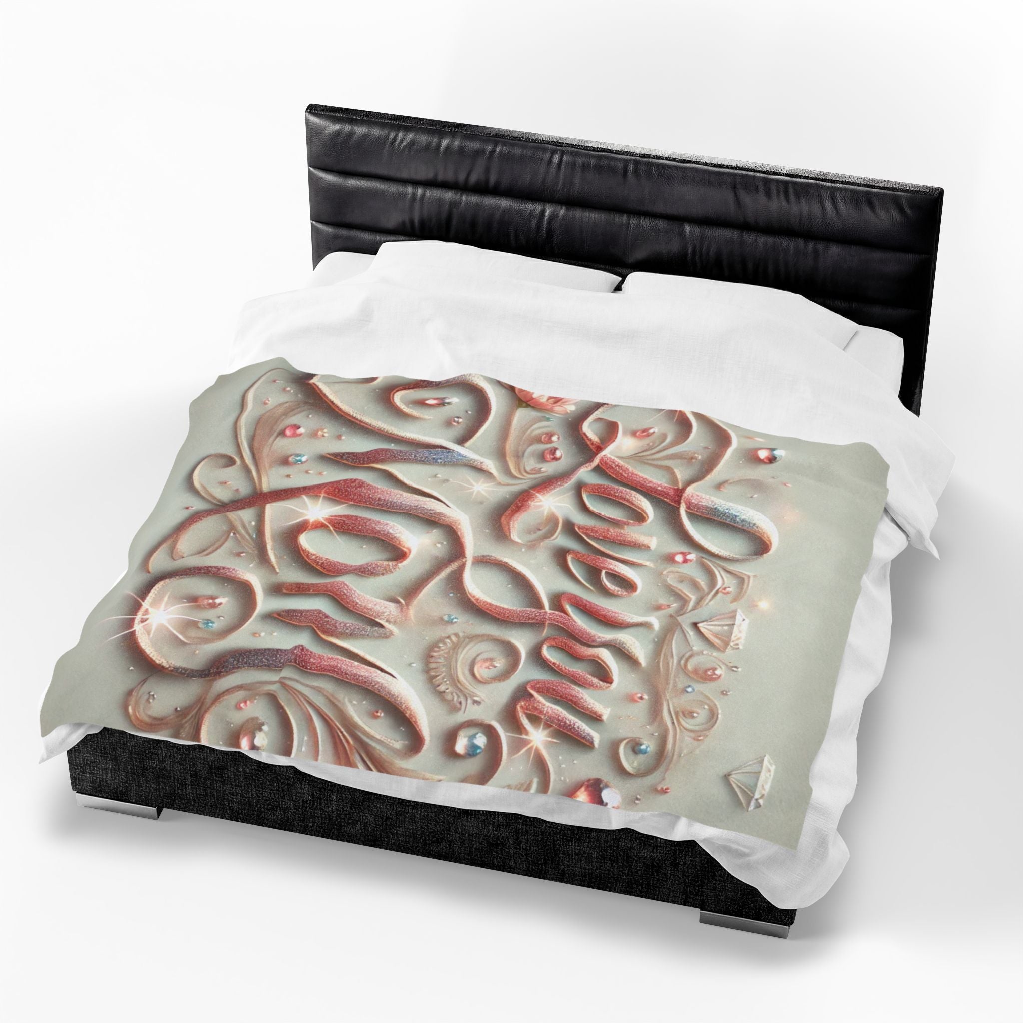 Love You Mom - Velveteen Plush Blanket