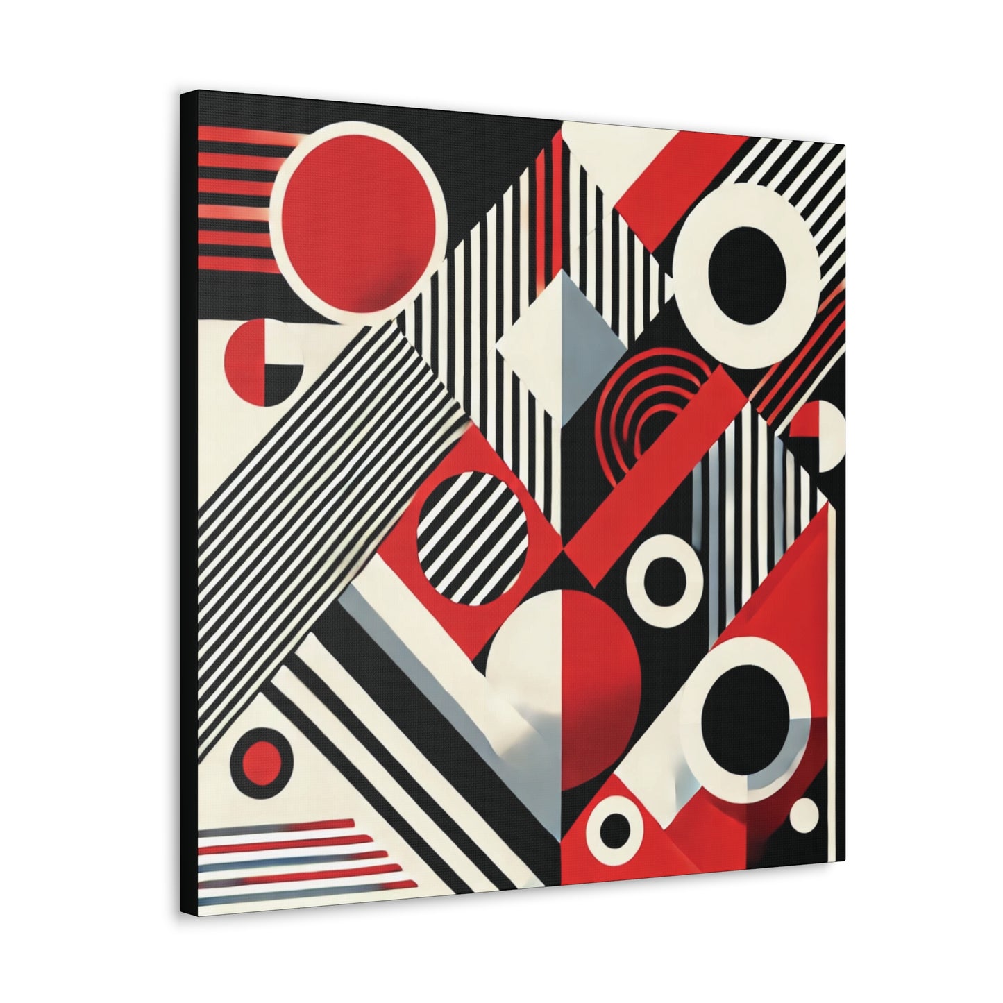 Red, Black & White Abstract - Canvas Gallery Wraps