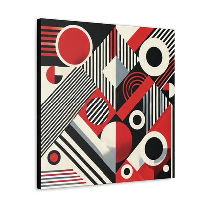 Red, Black & White Abstract - Canvas Gallery Wraps