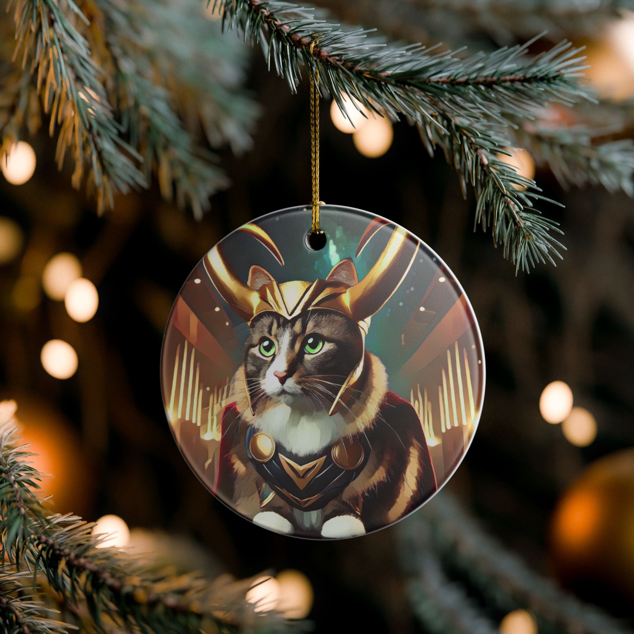 "A Very Loki Christmas" - Ceramic Decoration Ornament, (1pc)