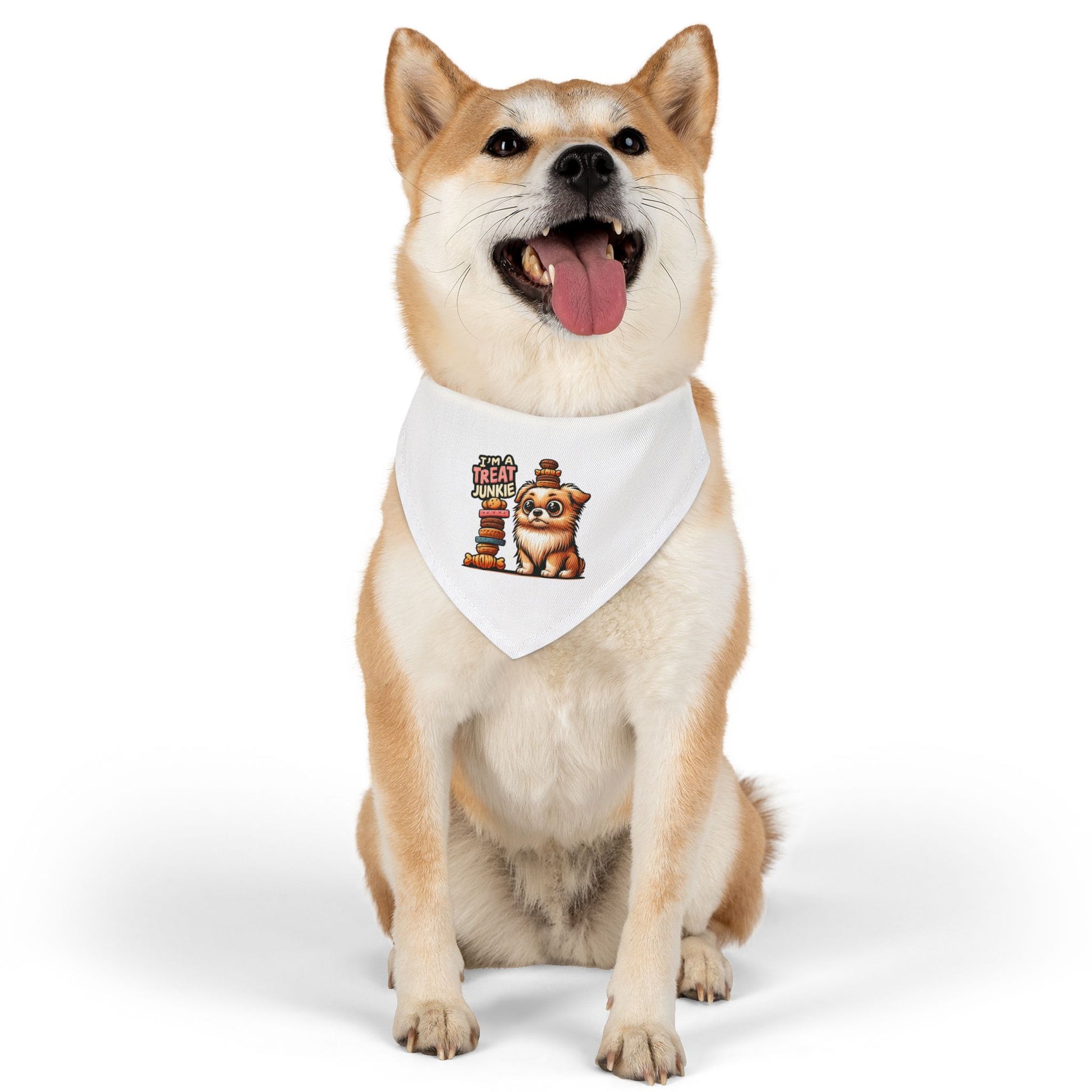 I'm A Treat Junkie - Pet Bandana Collar - Creatively Designed Shop