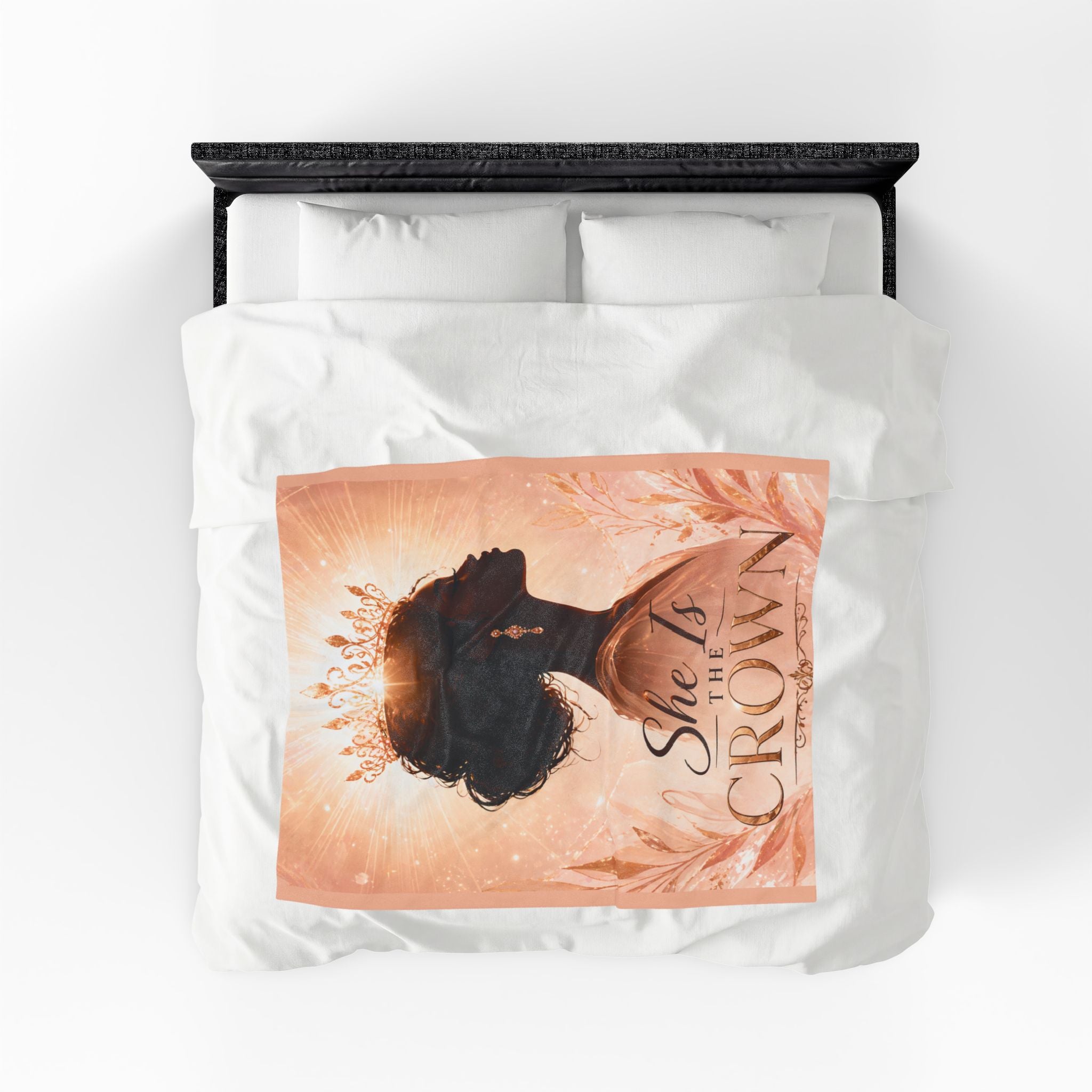 She Is the Crown - Velveteen Plush Blanket