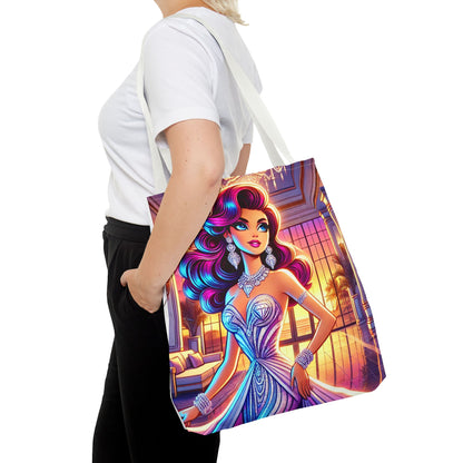 "Elegance Suits Me" (Purple) - Tote Bag (AOP)