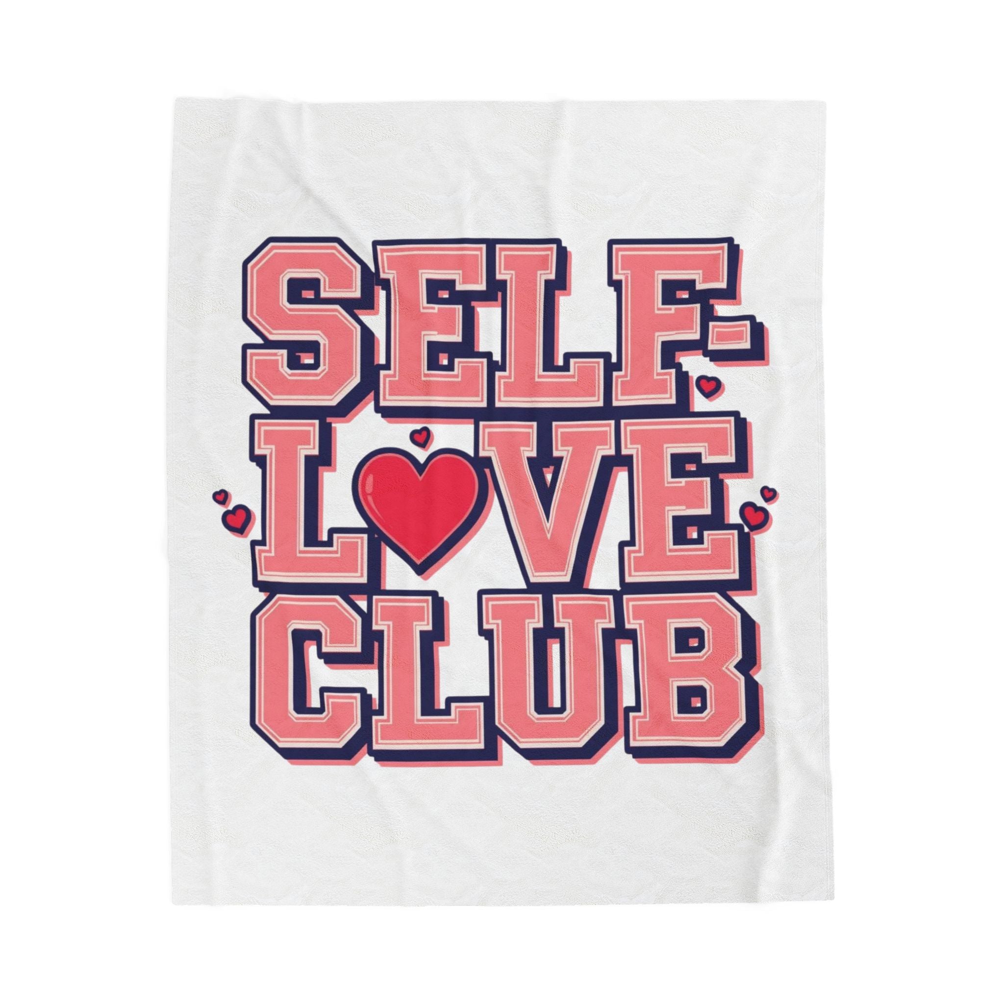 Self-Love Club – Plush Velveteen Blanket