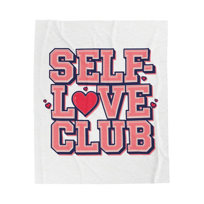 Self-Love Club – Plush Velveteen Blanket
