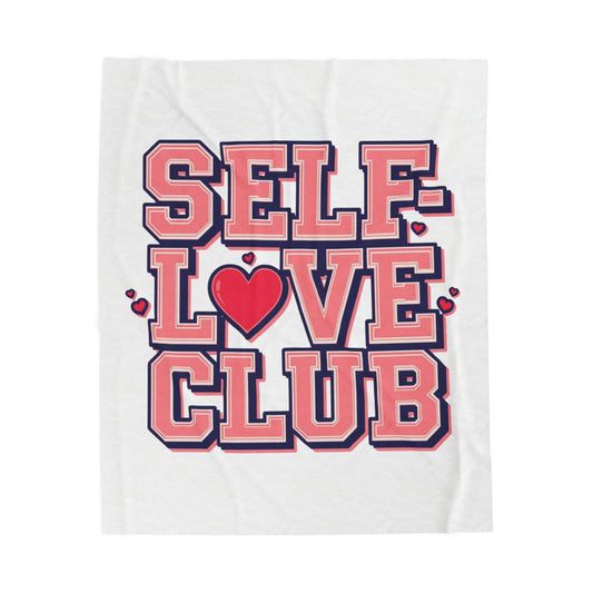 Self-Love Club – Plush Velveteen Blanket