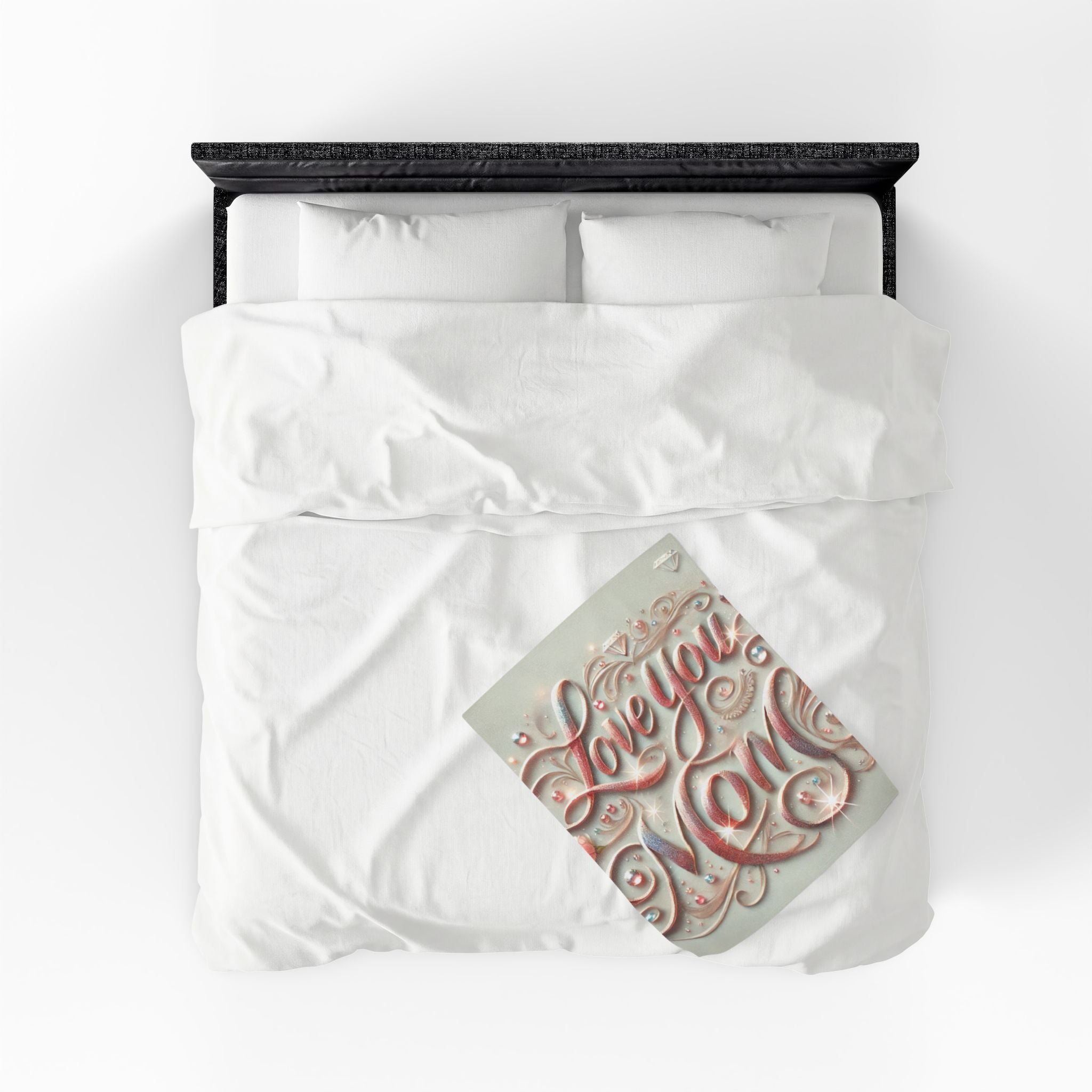 Love You Mom - Velveteen Plush Blanket