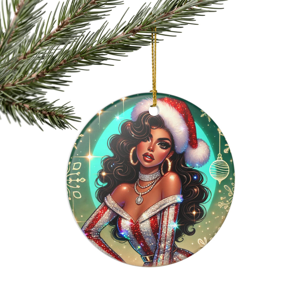 Christmas Beauty (Cultural) - Ceramic Decoration Ornament, (1pc)