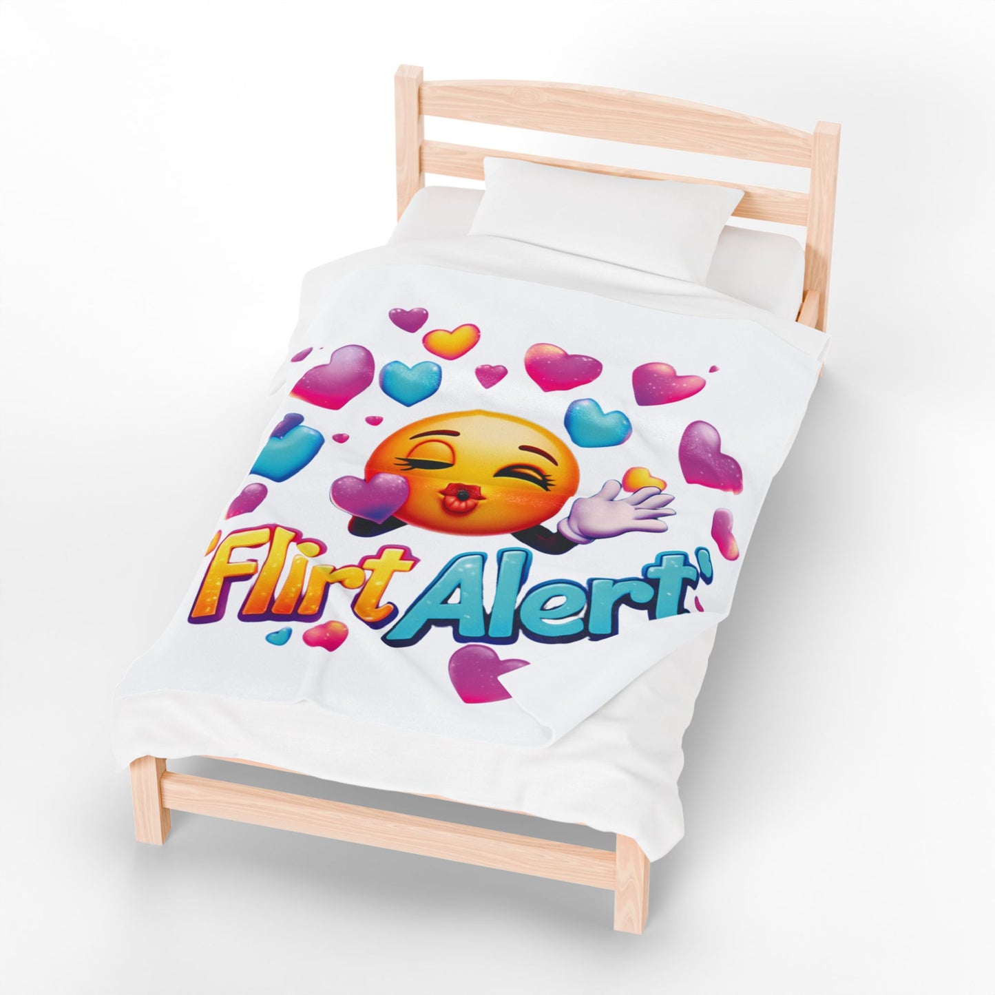 Flirt Alert - Velveteen Plush Blanket